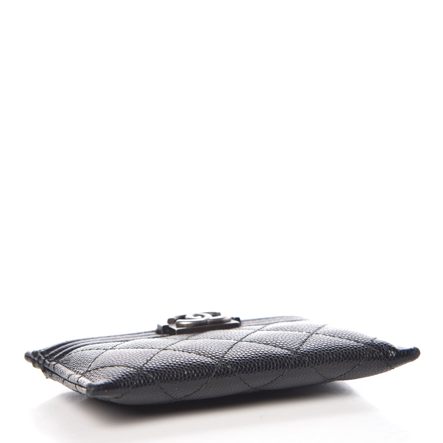 Chanel Caviar Quilted Boy Card Holder Black 4 of 9