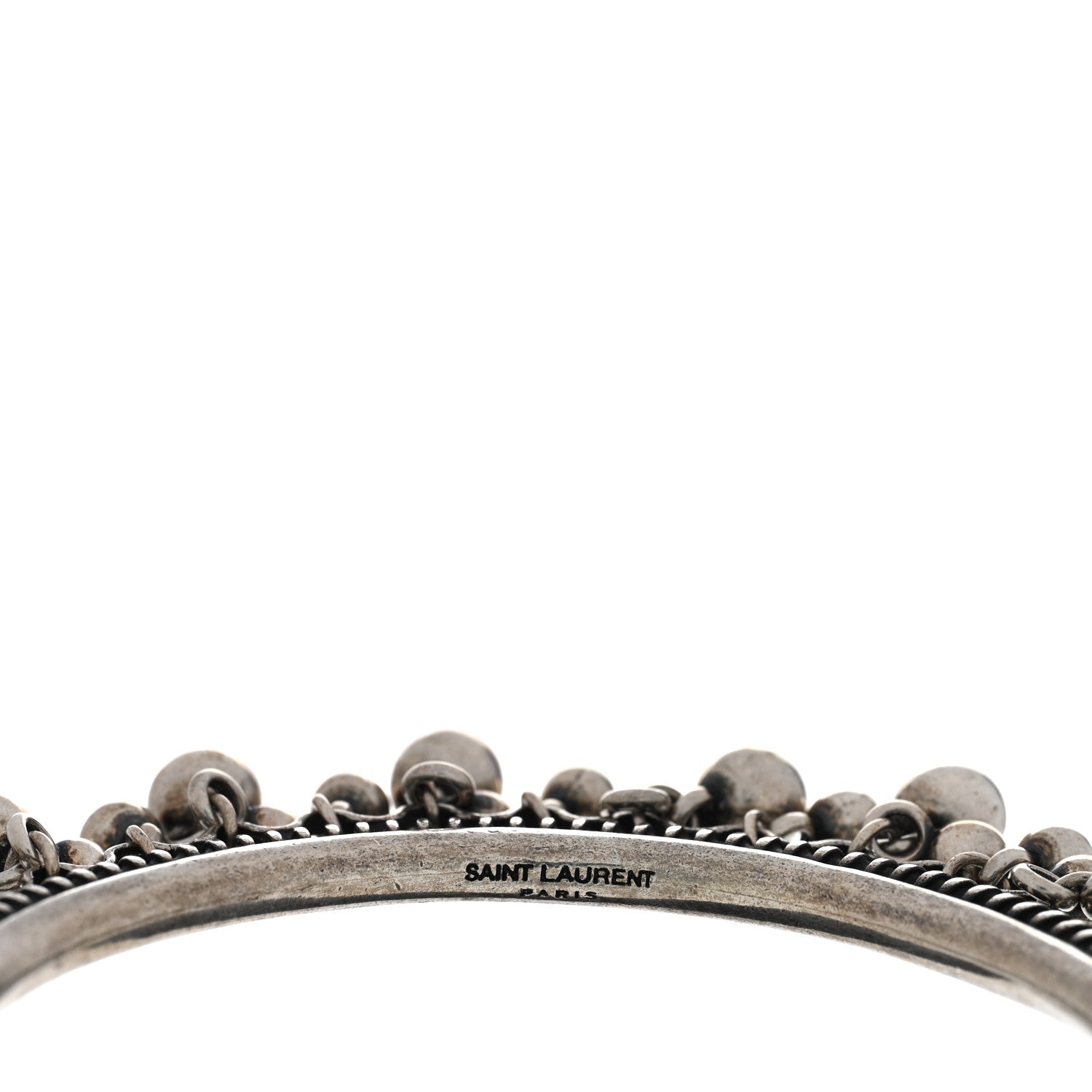 Saint Laurent Brass Marrakech Bell Bracelet Argent Oxyde 3 of 3