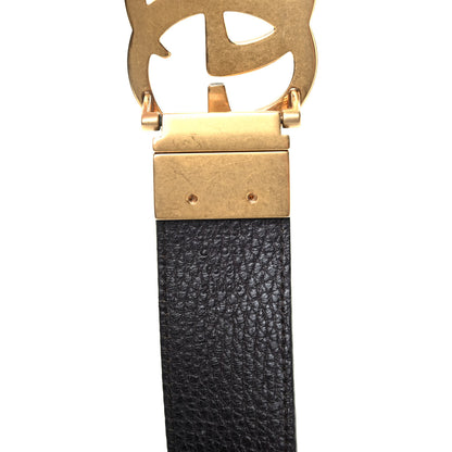 Gucci Calfskin Double G Reversible 37mm Belt 95 38 Black Cocoa 3 of 3