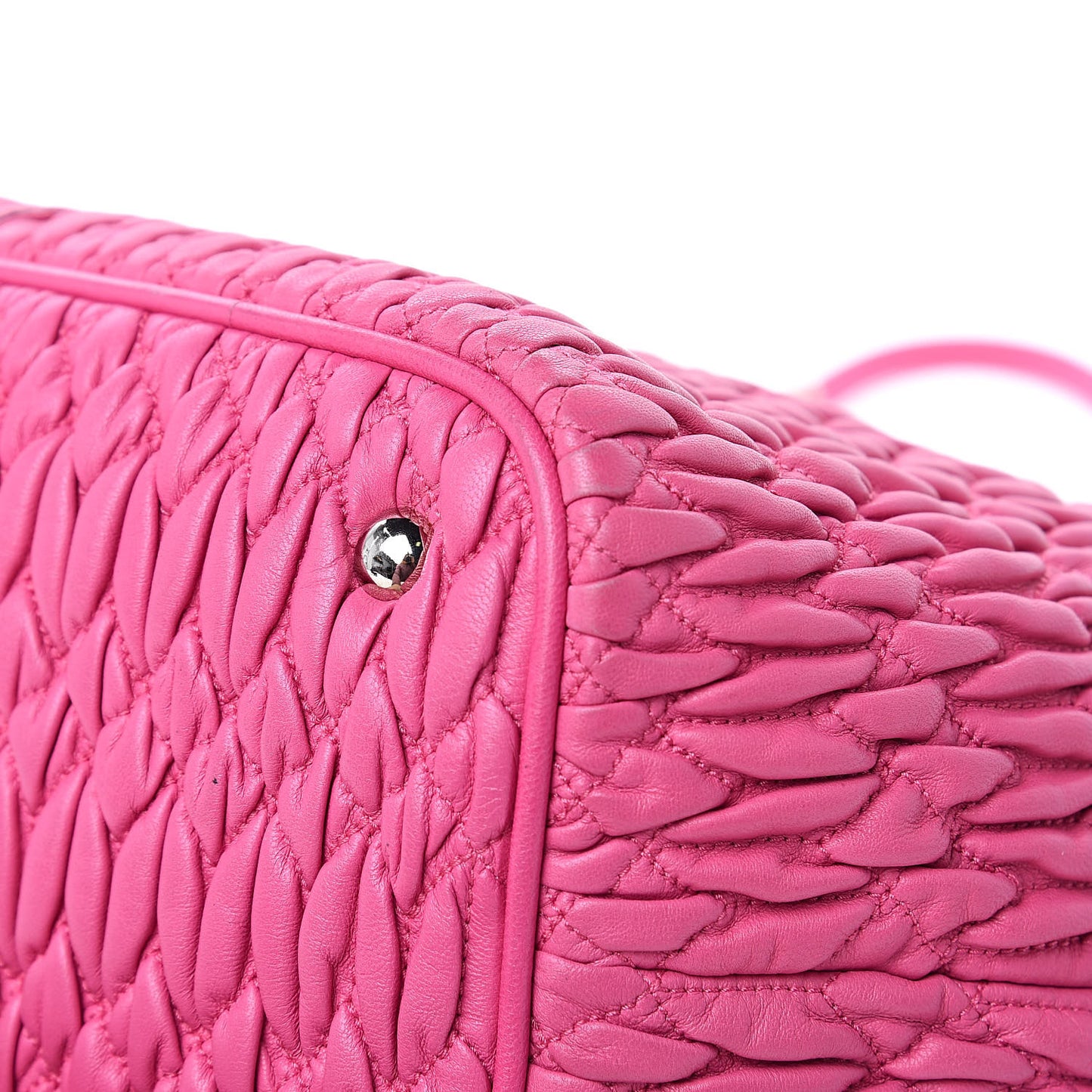 Nappa Matelasse Swarovski Crystal Tote Fuxia
