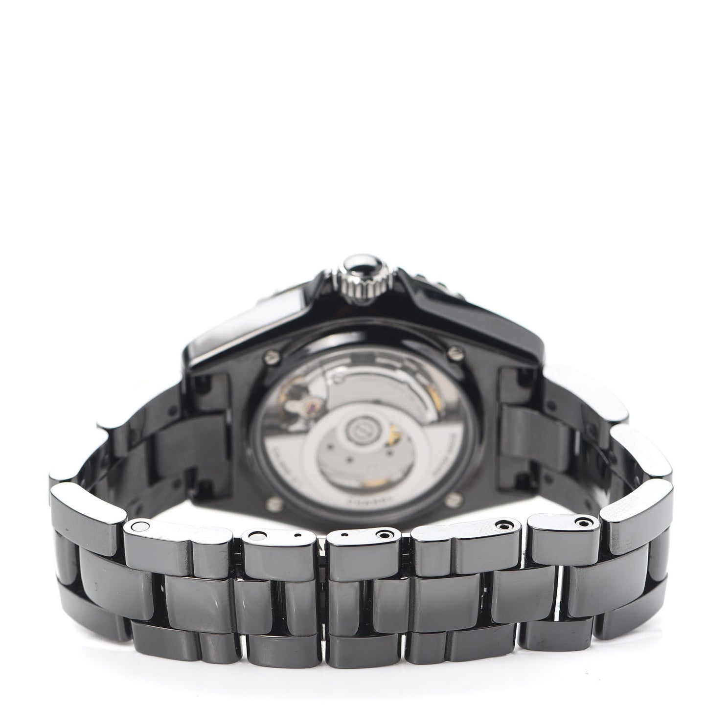 Stainless Steel Ceramic Diamond 38mm J12 Automatic Watch Black