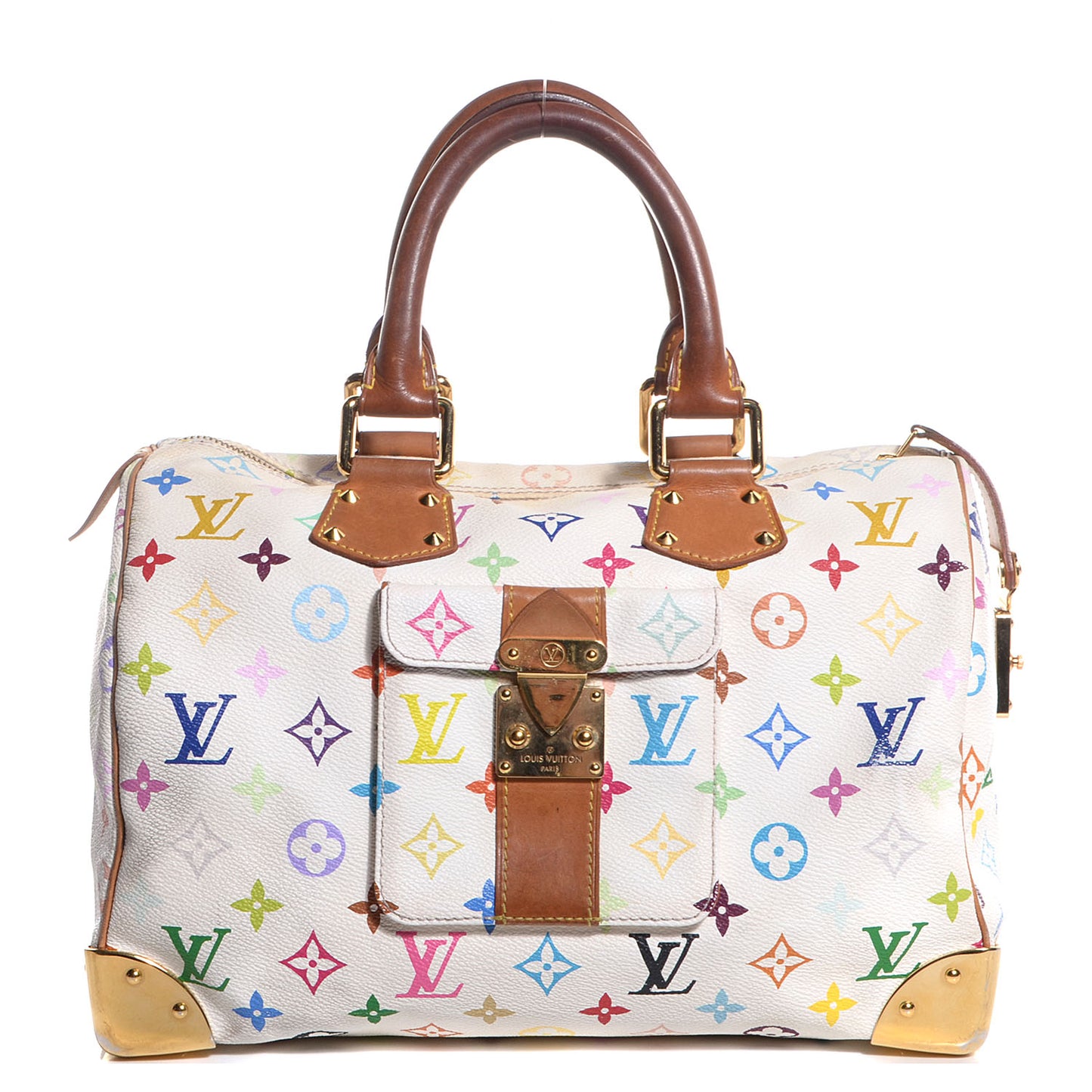 Monogram Multicolor Speedy 30 White