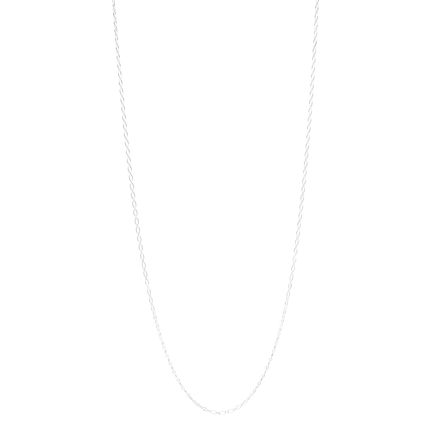 Sterling Silver Oval Link Chain Necklace 36"