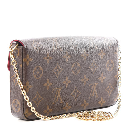 Louis Vuitton Monogram Pochette Felicie Chain Wallet Fuchsia 2 of 9