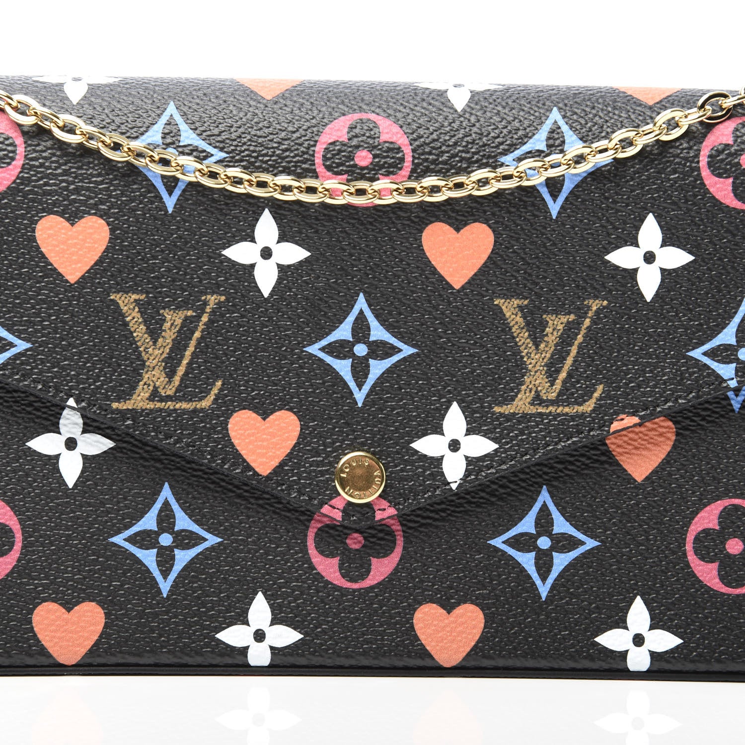Louis Vuitton Game On Felicie Chain Wallet Black 10 of 12