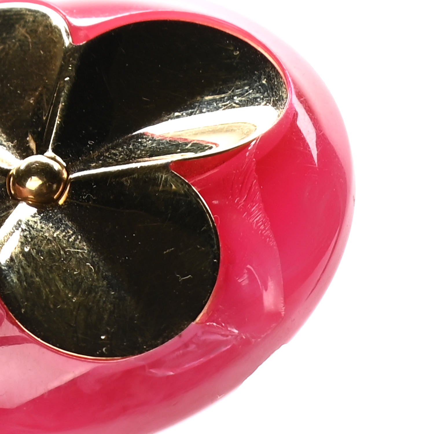 Louis Vuitton Acetate Hollow Flower Bag Charm Fuchsia 6 of 7