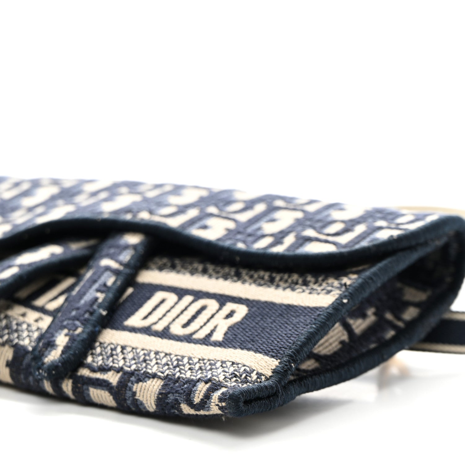 Christian Dior Oblique Slim Saddle Pouch Blue 10 of 11