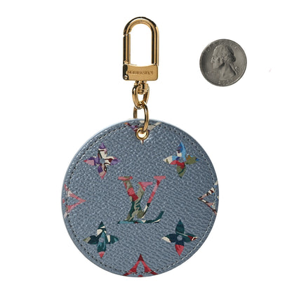 Louis Vuitton Metallic Monogram Illustre LV Garden Bag Charm Key Ring Blue 2 of 4