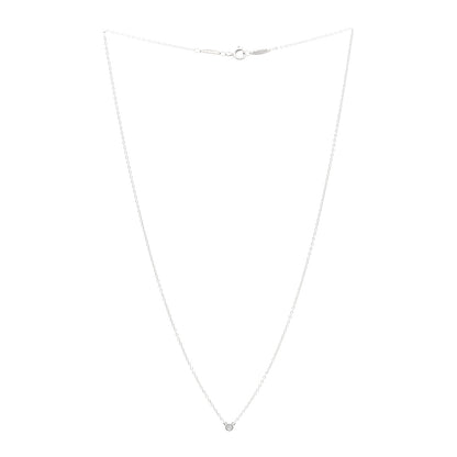 Tiffany Sterling Silver Diamond .03ct Elsa Peretti Diamonds by the Yard Pendant Necklace 3 of 5