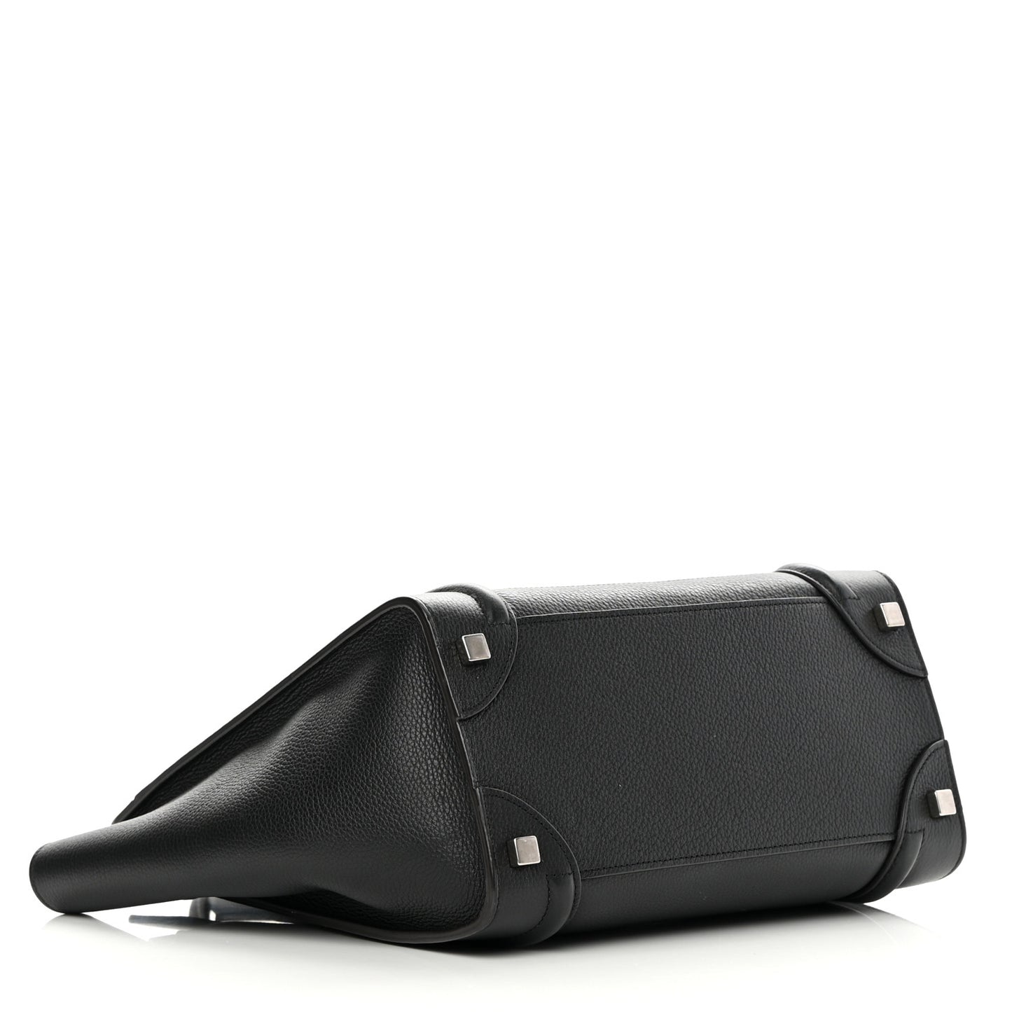 Drummed Calfskin Micro Luggage Black