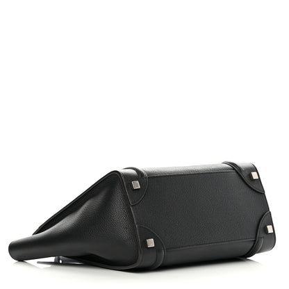 Celine Drummed Calfskin Micro Luggage Black 4 of 14