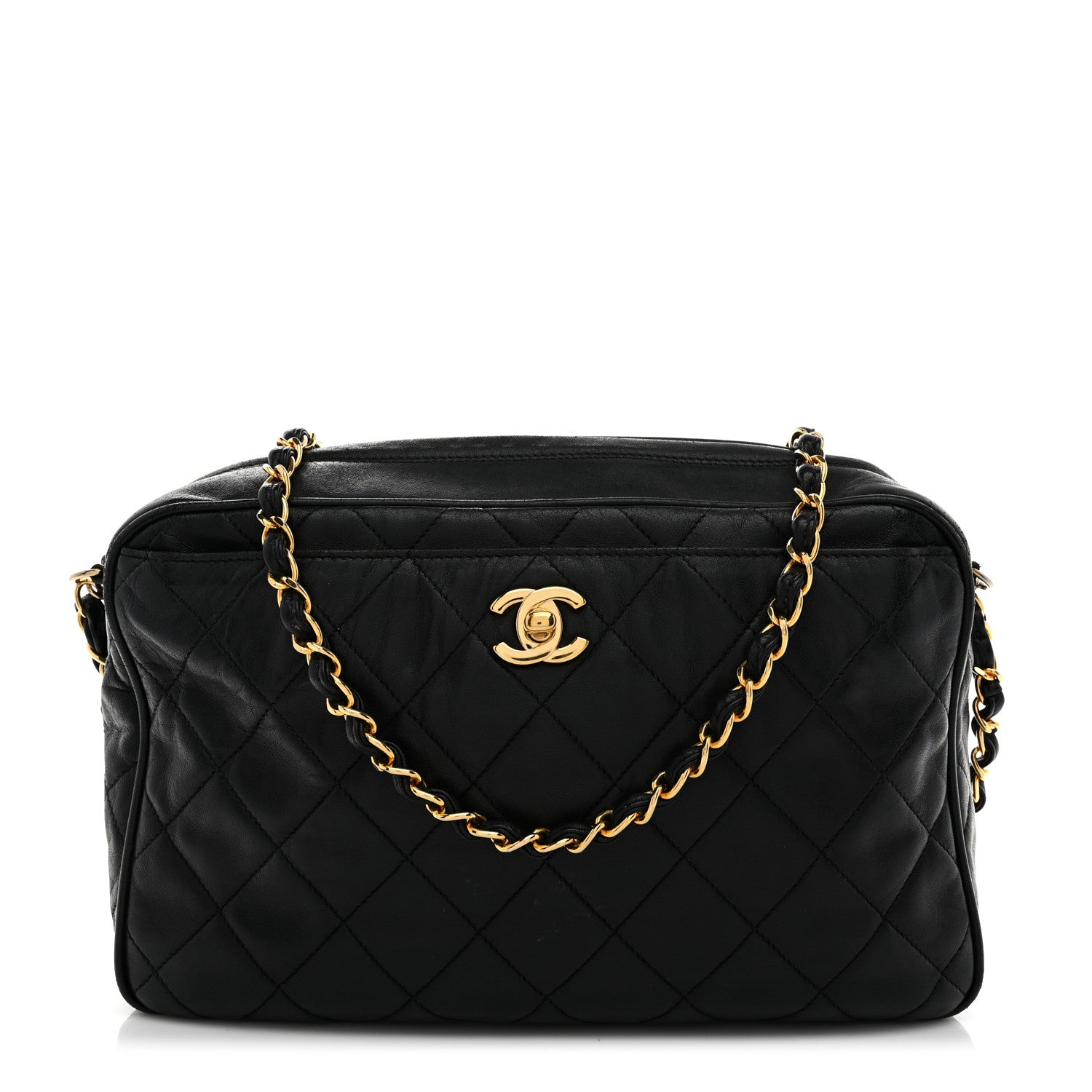 Chanel Lambskin Quilted Camera Case Black 1 of 11