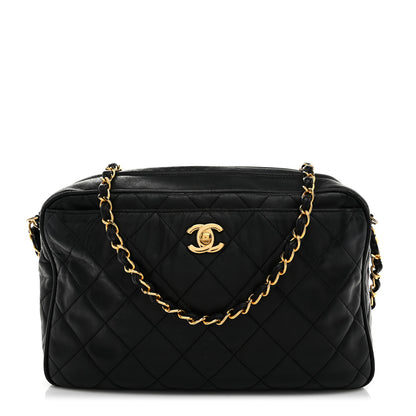 Chanel Lambskin Quilted Camera Case Black 1 of 11