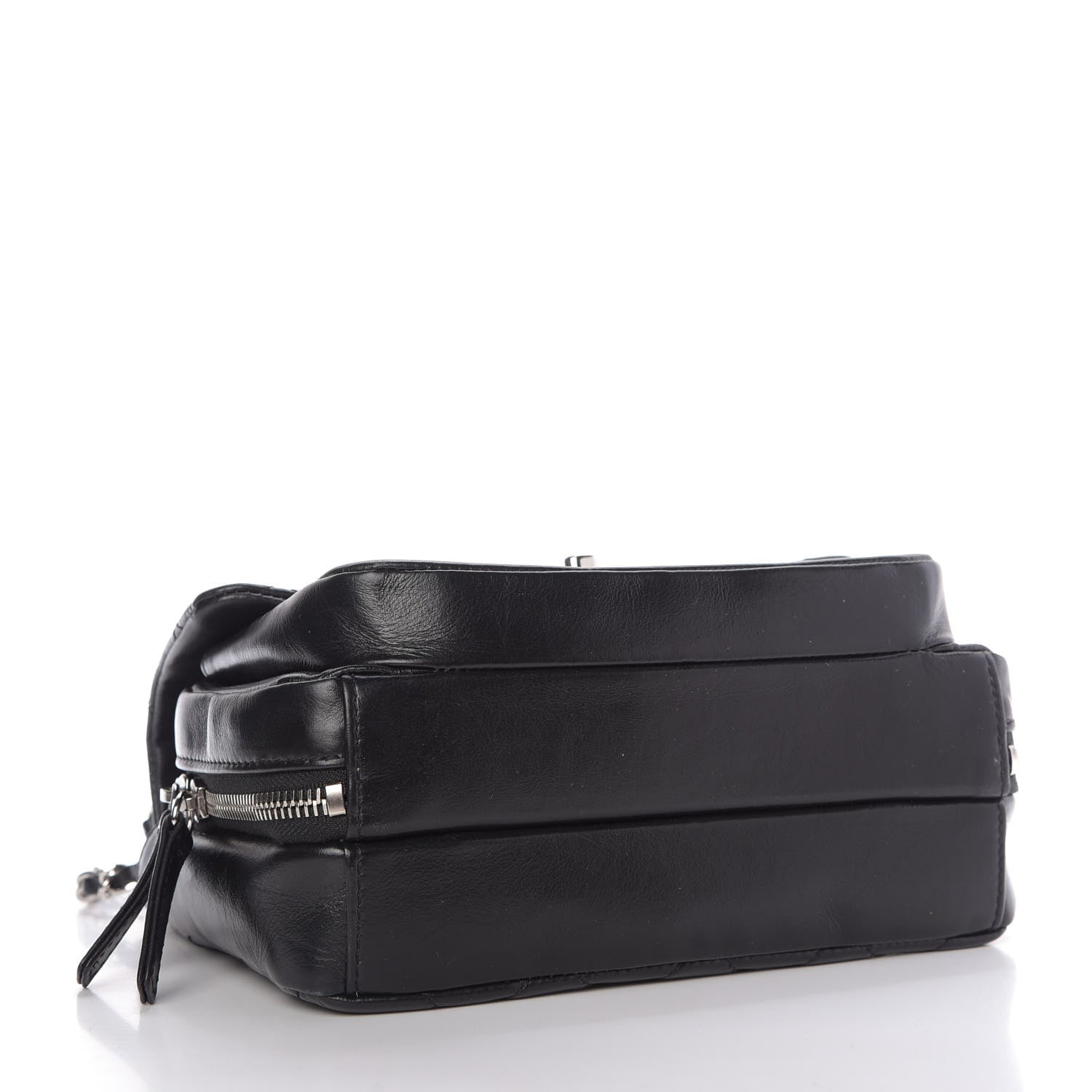 Chanel Aged Calfskin Quilted Express Zip Around Flap Black 4 of 10