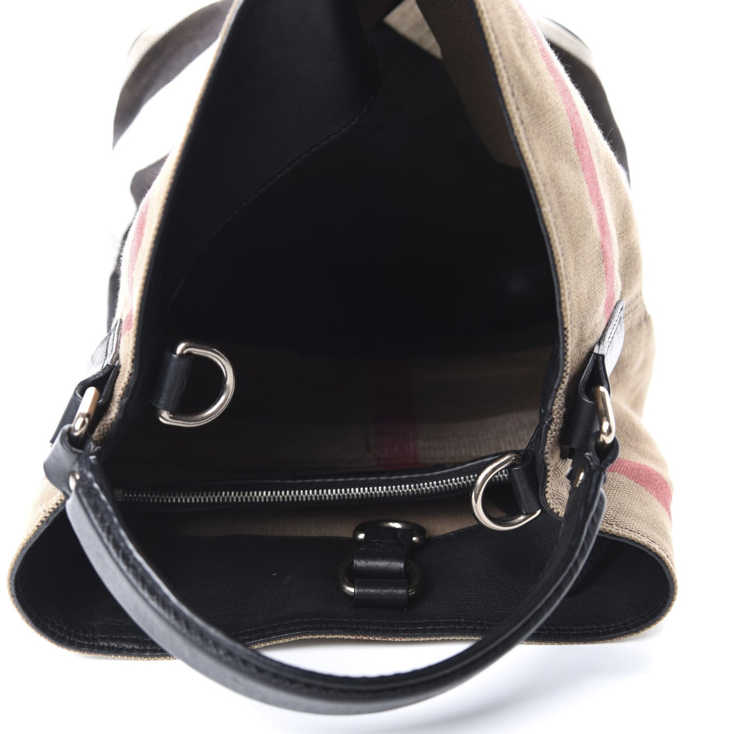 Canvas Mega Check Medium Ashby Hobo Black