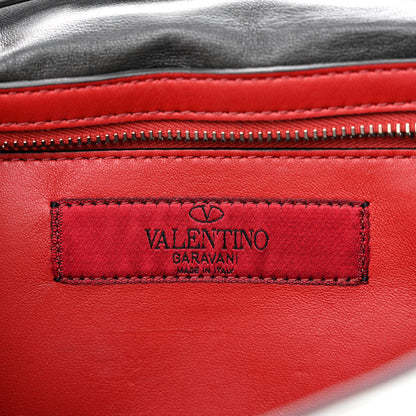Valentino Garavani Metallic Lambskin Rockstud Spike Wallet on Chain Silver 6 of 11