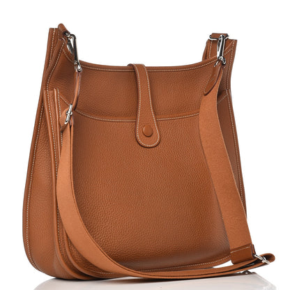 Hermes Taurillon Clemence Evelyne III GM Gold 3 of 8