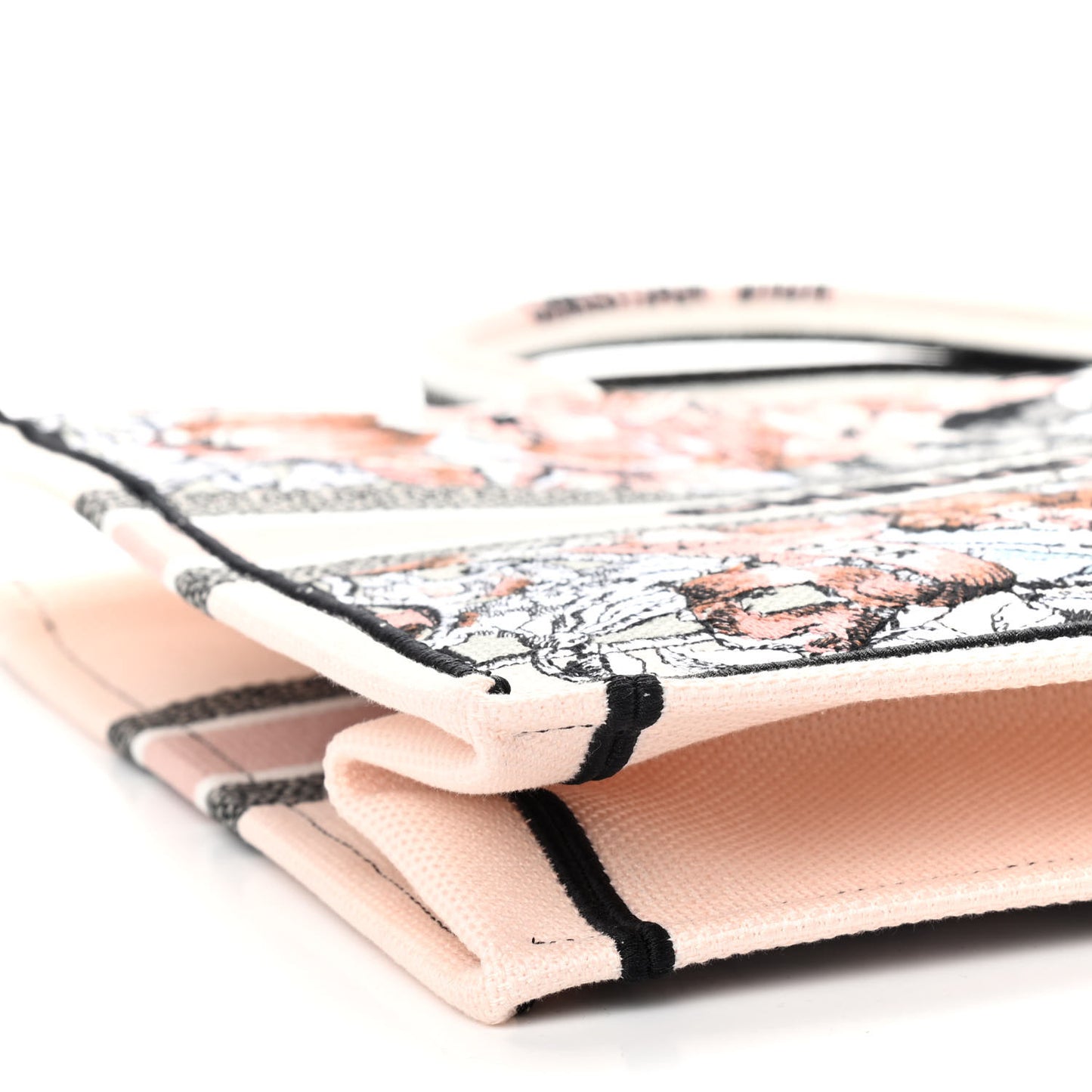 Canvas Embroidered La Force Book Tote Multicolor