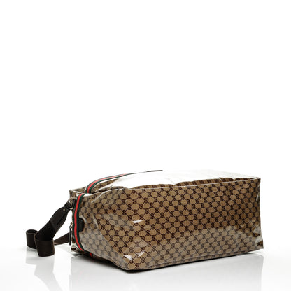 Gucci Crystal Monogram Web Large Carry On Duffle Bag Brown 4 of 6