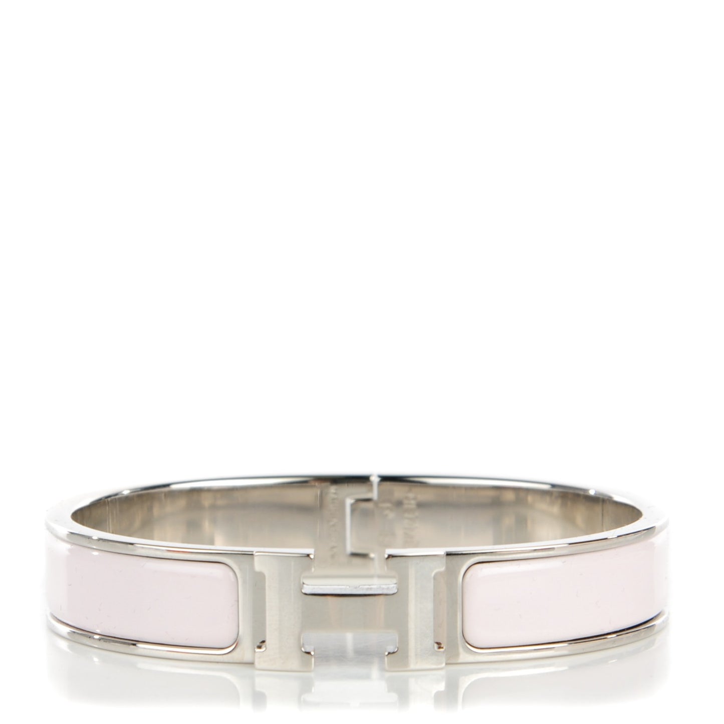 Enamel Narrow Clic Clac H Bracelet GM Rose Nymph