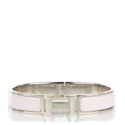 Hermes Enamel Narrow Clic Clac H Bracelet GM Rose Nymph 2 of 12