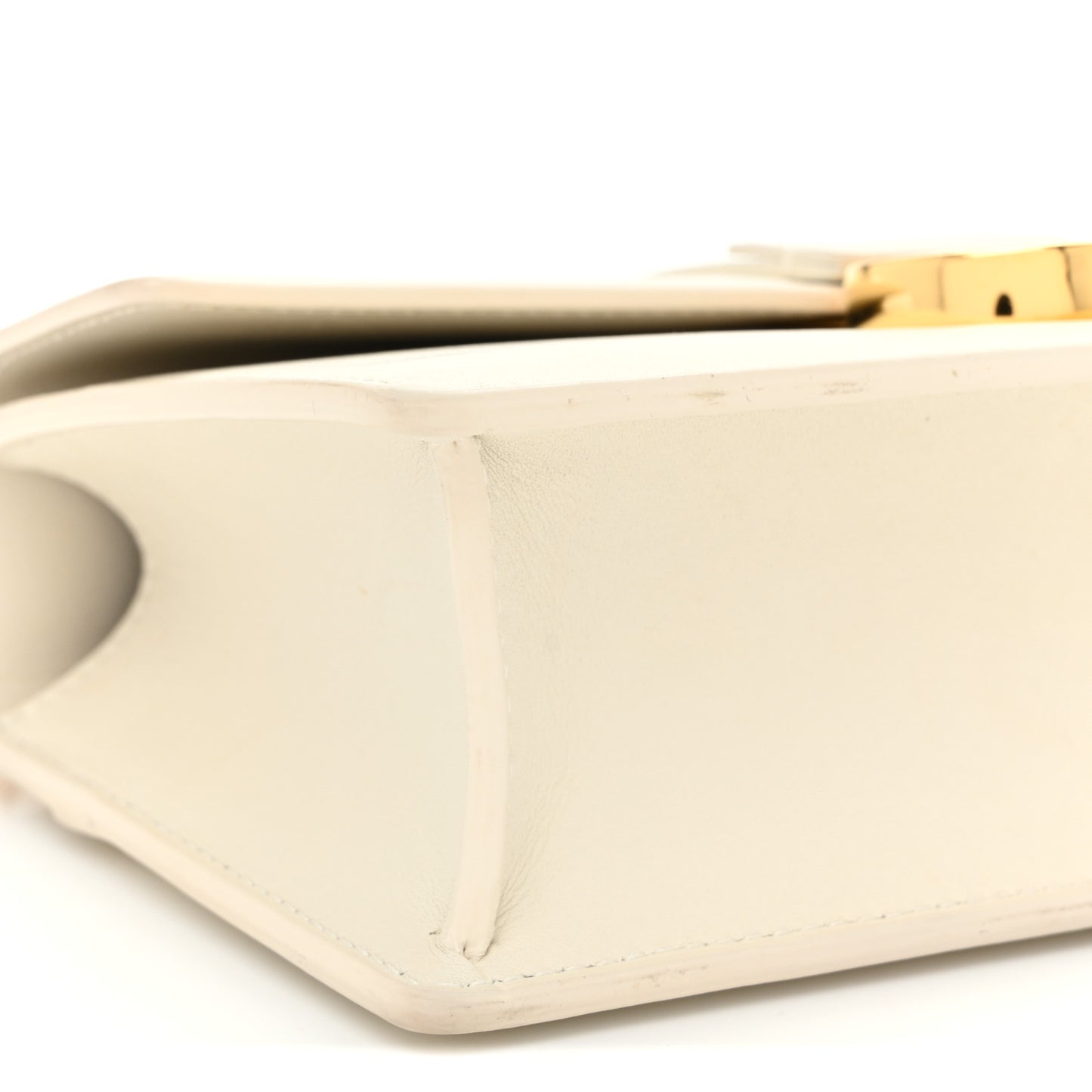 Calfskin 30 Montaigne East West Chain Flap Bag Off White