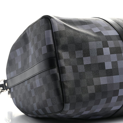 Louis Vuitton Damier Graphite Pixel Keepall Bandouliere 50 Gris 8 of 11