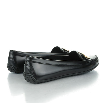 Louis Vuitton Calfskin Cluny Loafers 37.5 Black 4 of 7
