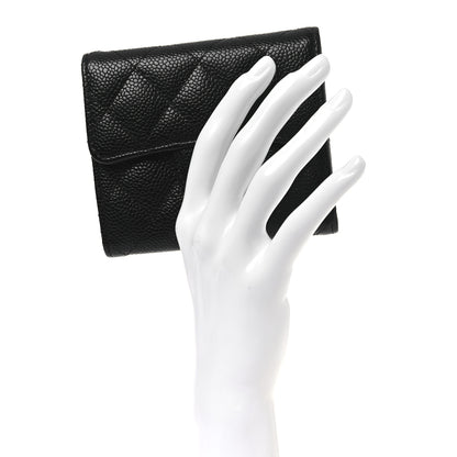 Chanel Caviar Quilted Compact Flap Wallet Black 2 of 10