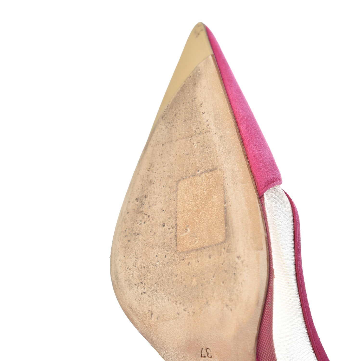 Christian Dior Suede Mesh Skin Pumps 37 Fuchsia 9 of 16