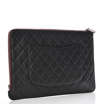 Chanel Caviar Quilted Document Portfolio Holder Black 3 of 7