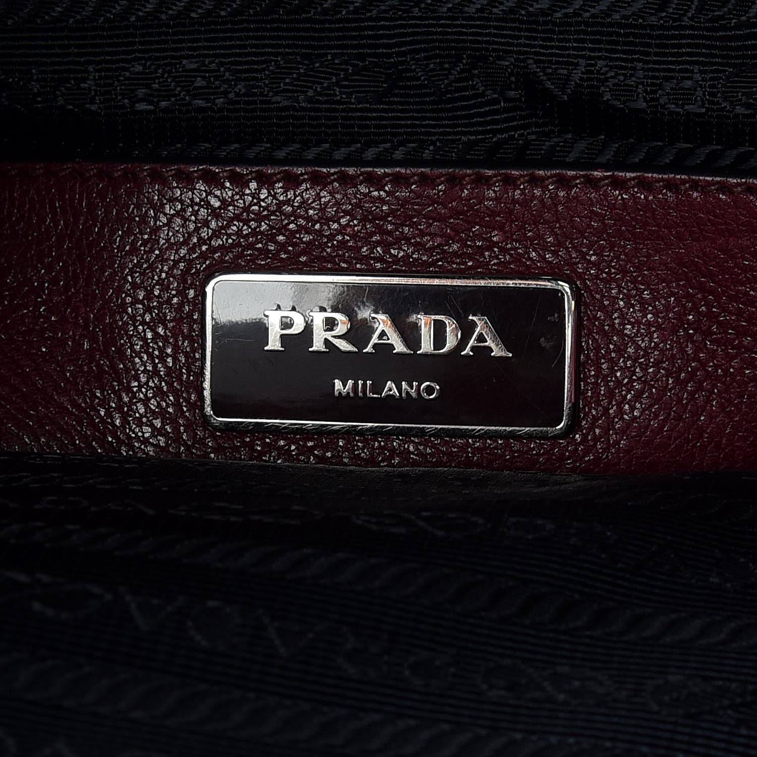 Prada Glace Calfskin Twin Pocket Tote Fuxia 8 of 22