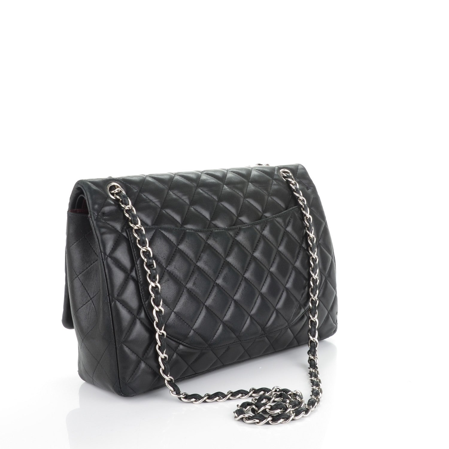 Chanel Lambskin Quilted Maxi Double Flap Black 3 of 7