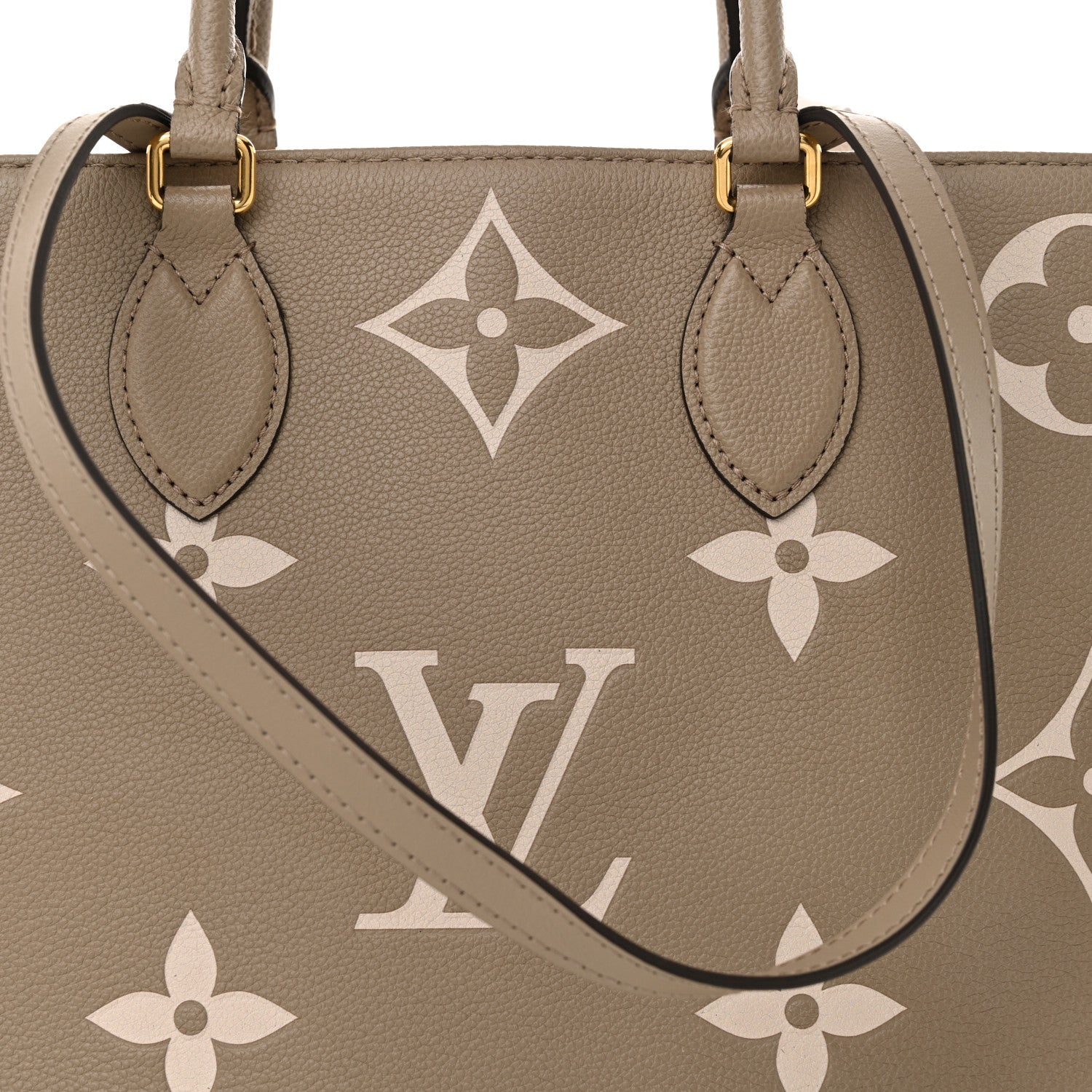 Louis Vuitton Empreinte Monogram Giant Onthego MM Tourterelle Creme 7 of 9