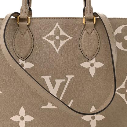 Louis Vuitton Empreinte Monogram Giant Onthego MM Tourterelle Creme 7 of 9
