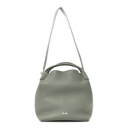 Loro Piana Grained Calfskin Large Bale Bag Yerba Mate 1 of 13