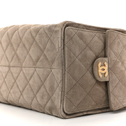 Chanel Suede Quilted Medium Chanel 25 Handbag Dark Grey 10 of 14