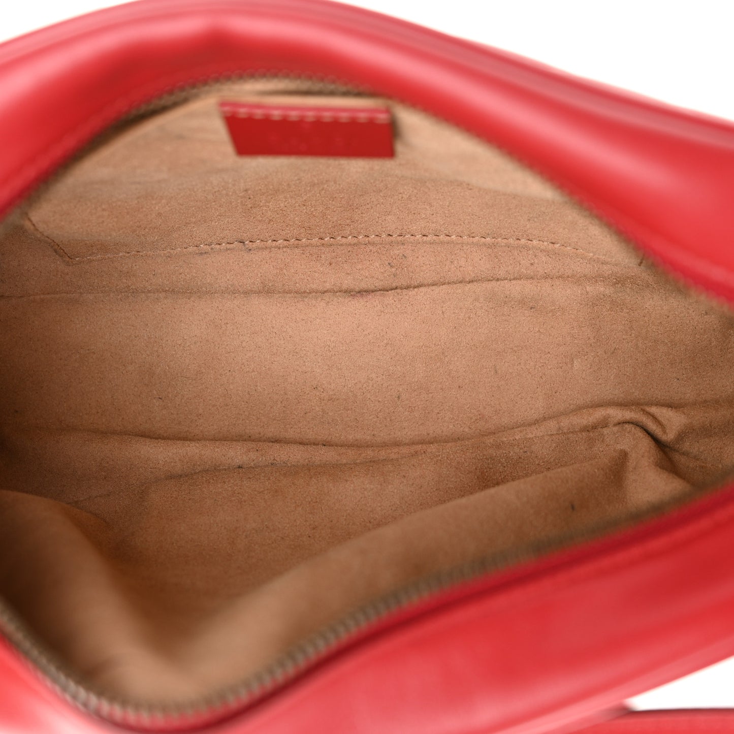 Calfskin Matelasse Small GG Marmont Chain Shoulder Bag Hibiscus Red