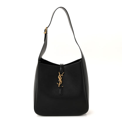 Saint Laurent Smooth Calfskin Small Le 5 A 7 Soft Hobo Black 1 of 10
