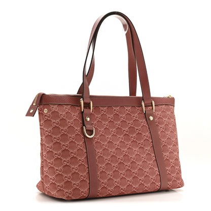 Gucci Suede Guccissima Medium Abbey Tote Pink 3 of 13
