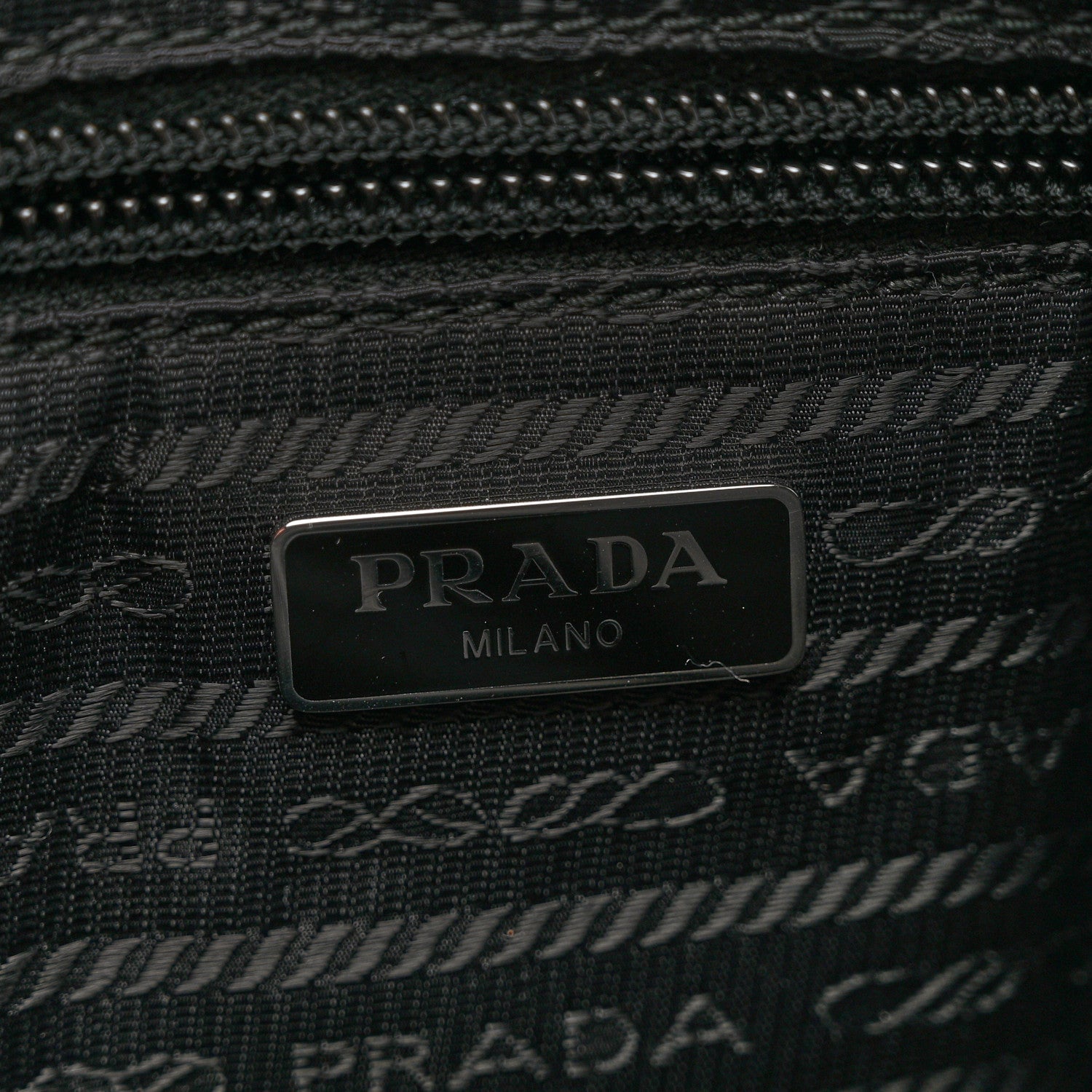 Prada Tessuto Nylon Vela Saffiano Necessaire Wristlet Pouch Black 6 of 6