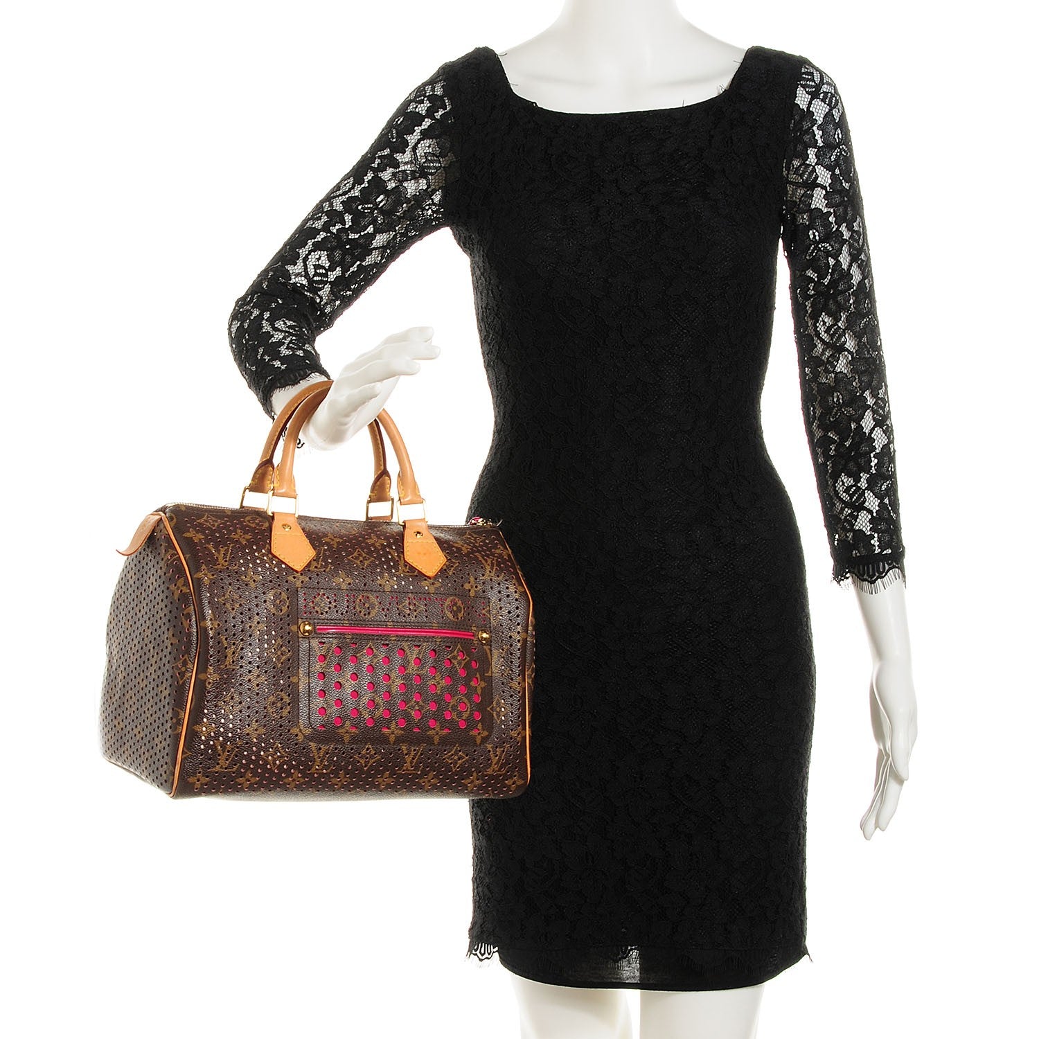Louis Vuitton Monogram Perforated Speedy 30 Fuchsia 2 of 7