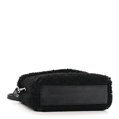 Saint Laurent Shearling Toy Loulou Shoulder Bag Black 4 of 8