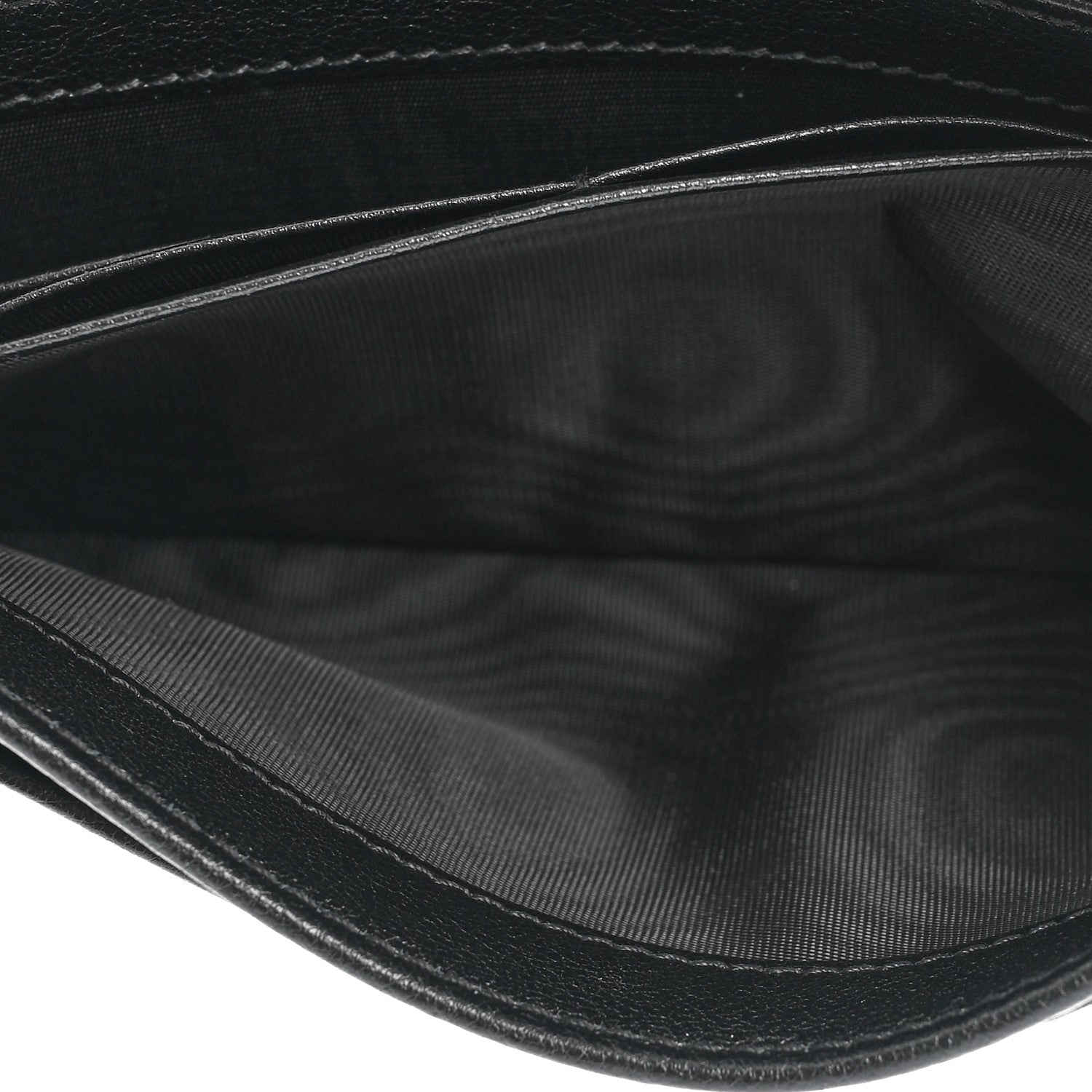 Gucci Wonka Grain Calfskin Diana Chain Wallet Black 5 of 12