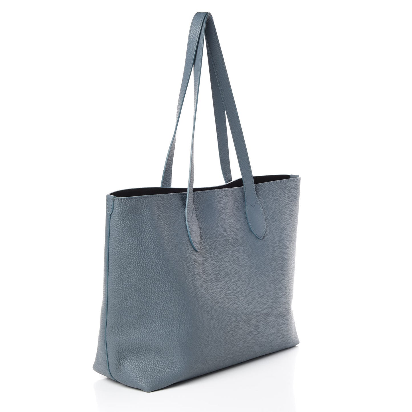 Grainy Calfskin Remington Tote Dusty Teal Blue