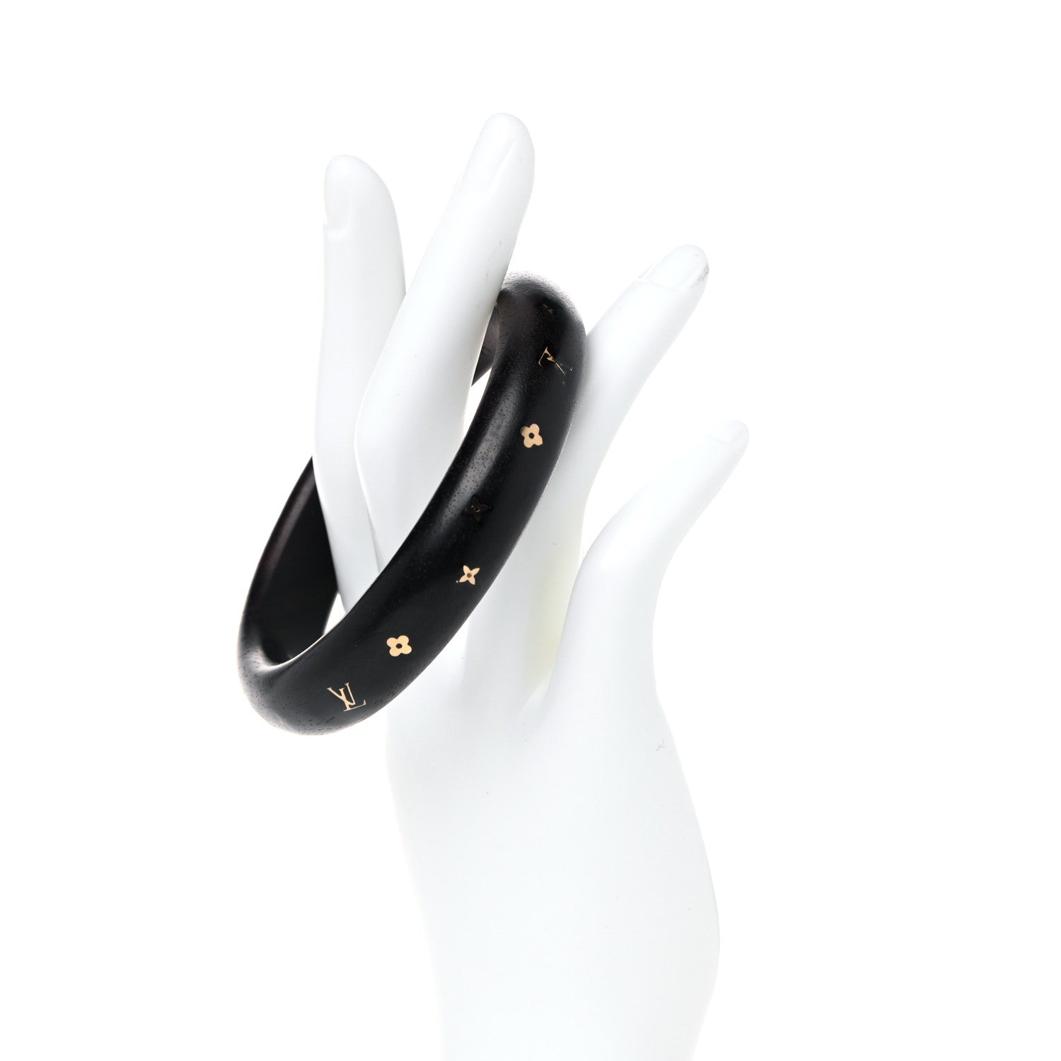 Louis Vuitton Tiger Wood Brass Medium Silvania Bangle TPM 2 of 6