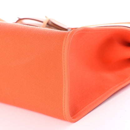 Hermes Vache Hunter Toile Herbag Zip 31 PM Capucine Fauve 7 of 11