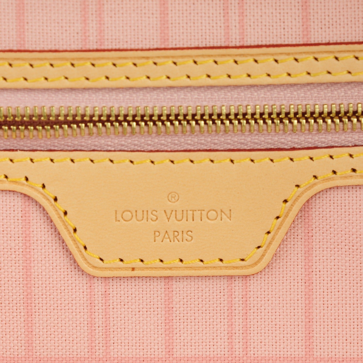 Louis Vuitton Damier Azur Neverfull MM Rose Ballerine 7 of 8