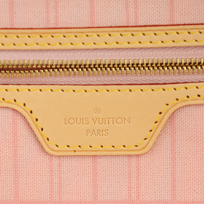 Louis Vuitton Damier Azur Neverfull MM Rose Ballerine 7 of 8