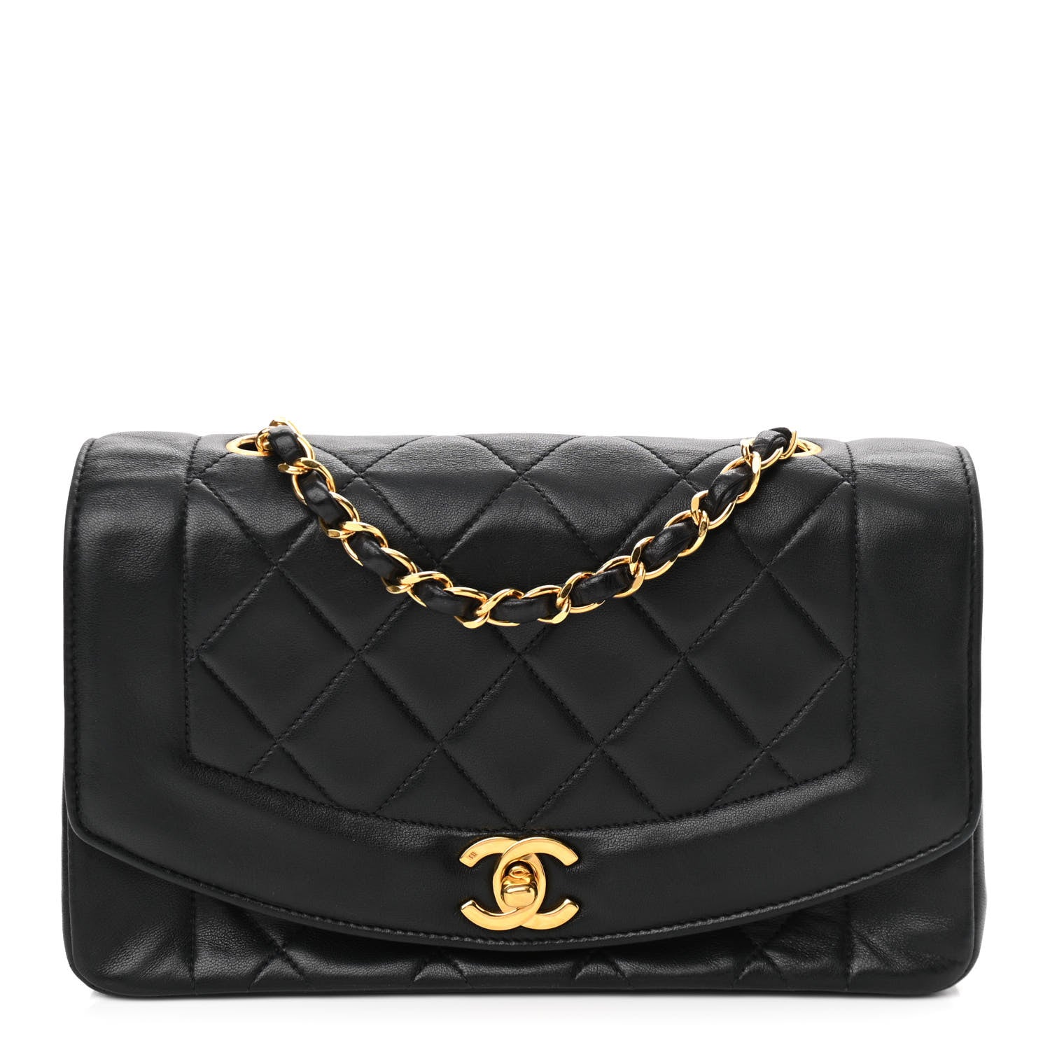 Chanel Lambskin Quilted Small Single Flap Black 1 of 10